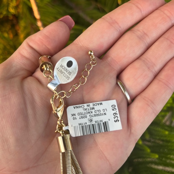 Gold Tone Knot Pendant Chain Necklaces by I-N-C - Picture 4 of 6